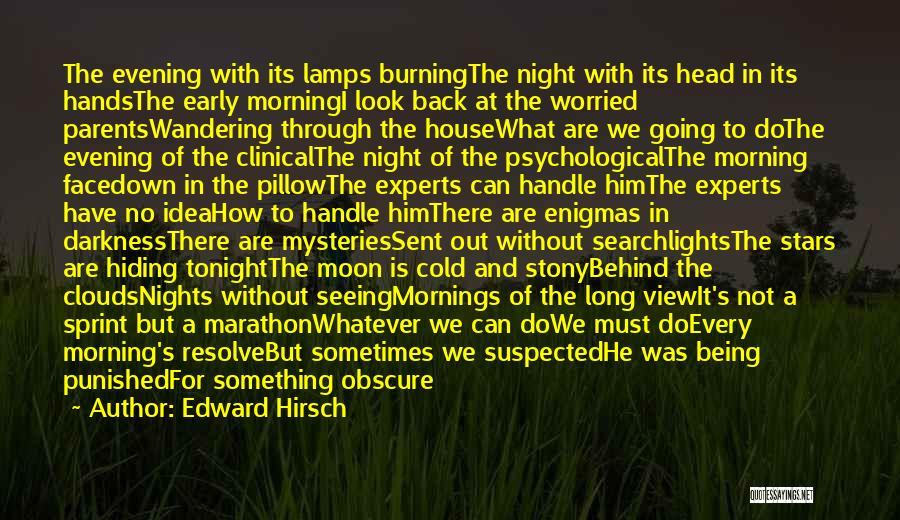 Being A Puzzle Quotes By Edward Hirsch