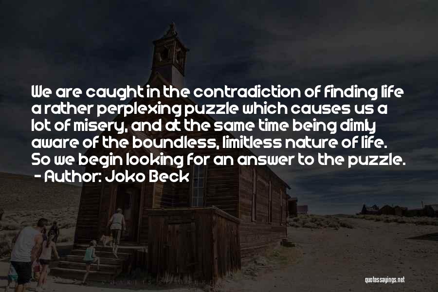 Being A Puzzle Quotes By Joko Beck