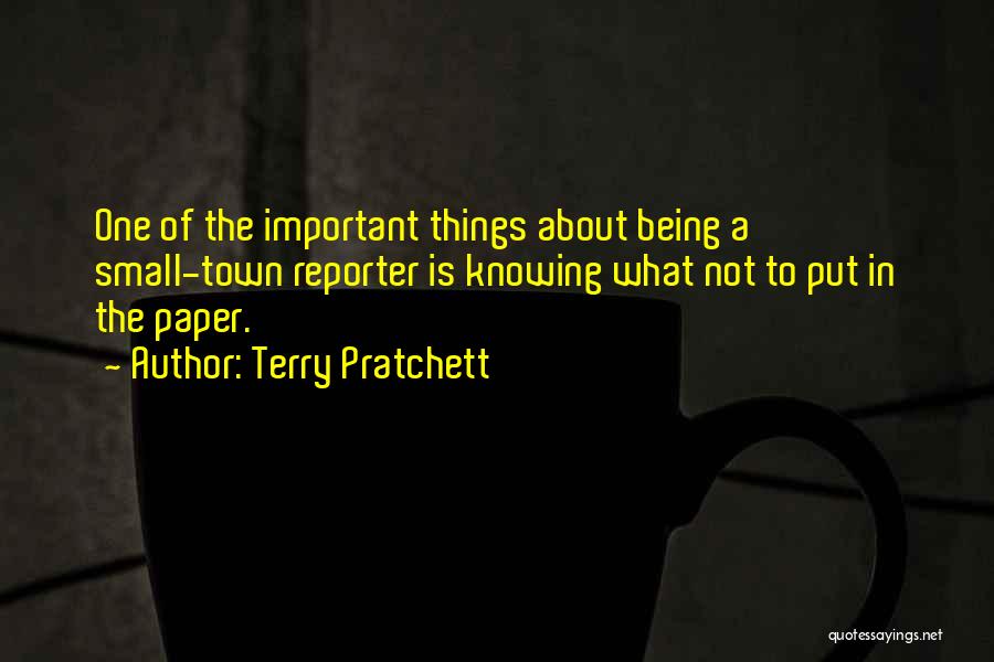 Being A Reporter Quotes By Terry Pratchett