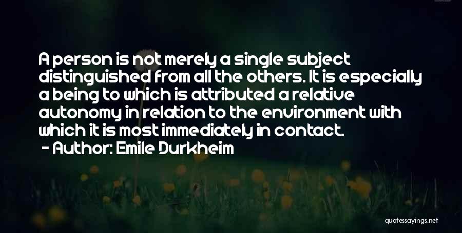 Being A Single Quotes By Emile Durkheim