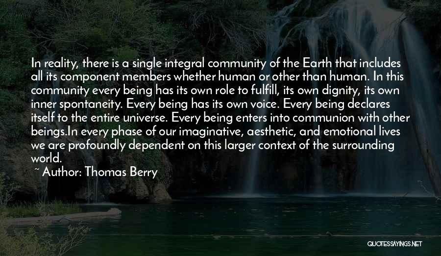 Being A Single Quotes By Thomas Berry