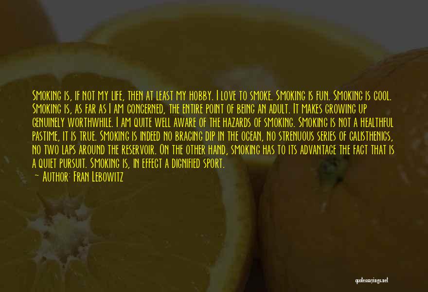 Being A Sport Quotes By Fran Lebowitz