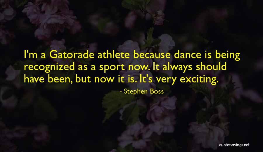 Being A Sport Quotes By Stephen Boss