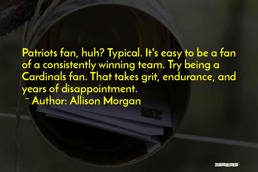 Being A Team Quotes By Allison Morgan