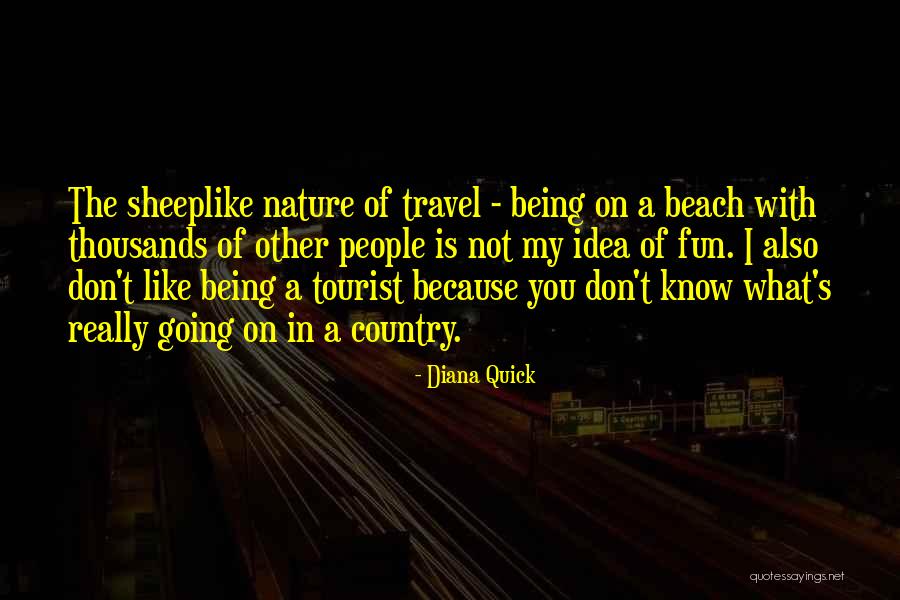 Being A Tourist Quotes By Diana Quick