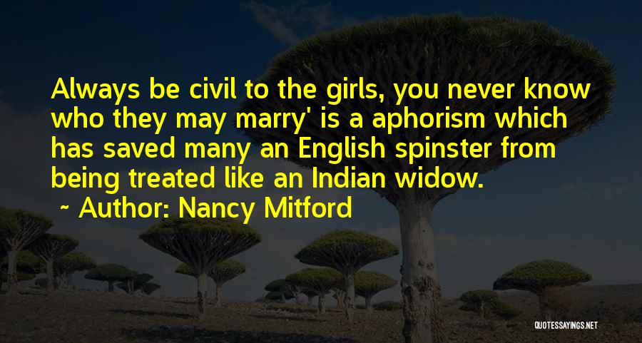Being A Widow Quotes By Nancy Mitford