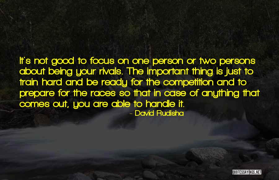 Being Able To Handle Anything Quotes By David Rudisha