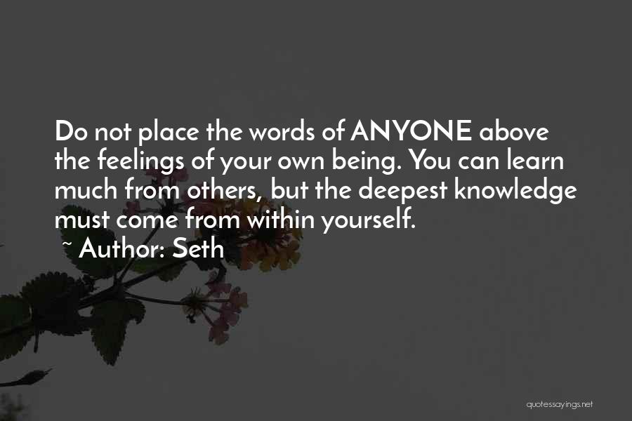 Being Above Others Quotes By Seth