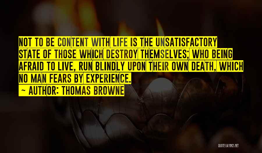 Being Afraid Of The Past Quotes By Thomas Browne