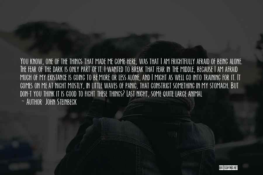 Being Afraid To Be Alone Quotes By John Steinbeck