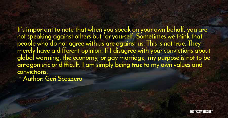 Being Against Gay Marriage Quotes By Geri Scazzero