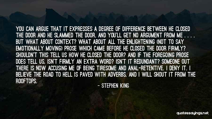 Being An Extra Quotes By Stephen King