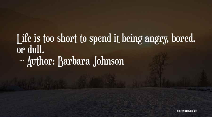 Being Angry At Life Quotes By Barbara Johnson