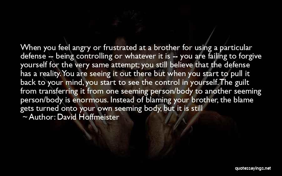 Being Angry At Yourself Quotes By David Hoffmeister