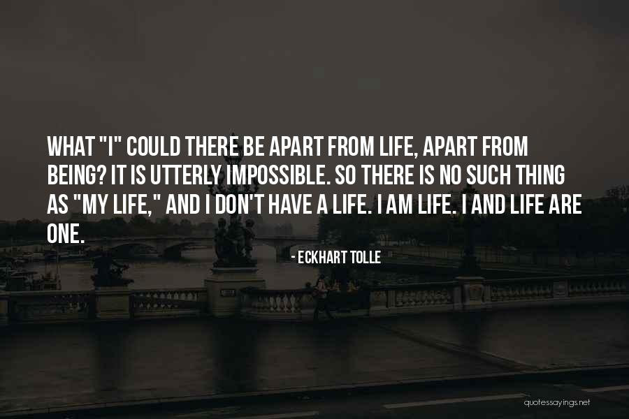 Being Apart Of Someone's Life Quotes By Eckhart Tolle