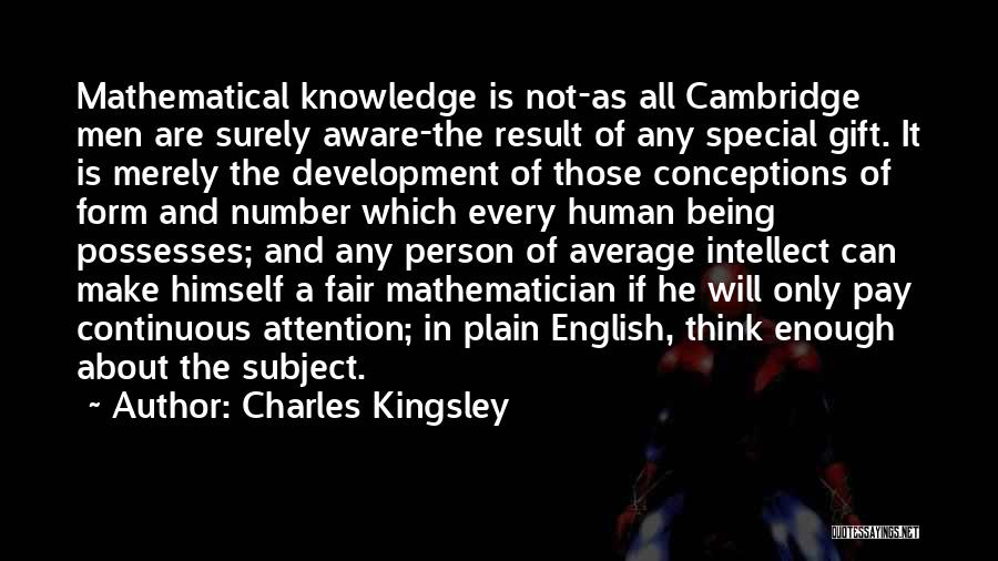 Being Average Quotes By Charles Kingsley