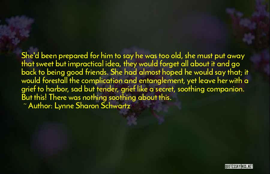 Being Away From Friends Quotes By Lynne Sharon Schwartz
