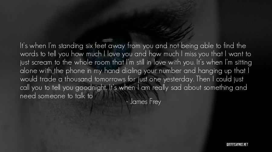 Being Away From Someone You Love Quotes By James Frey