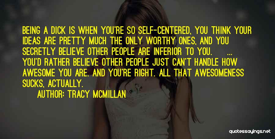 Being Awesome Quotes By Tracy McMillan