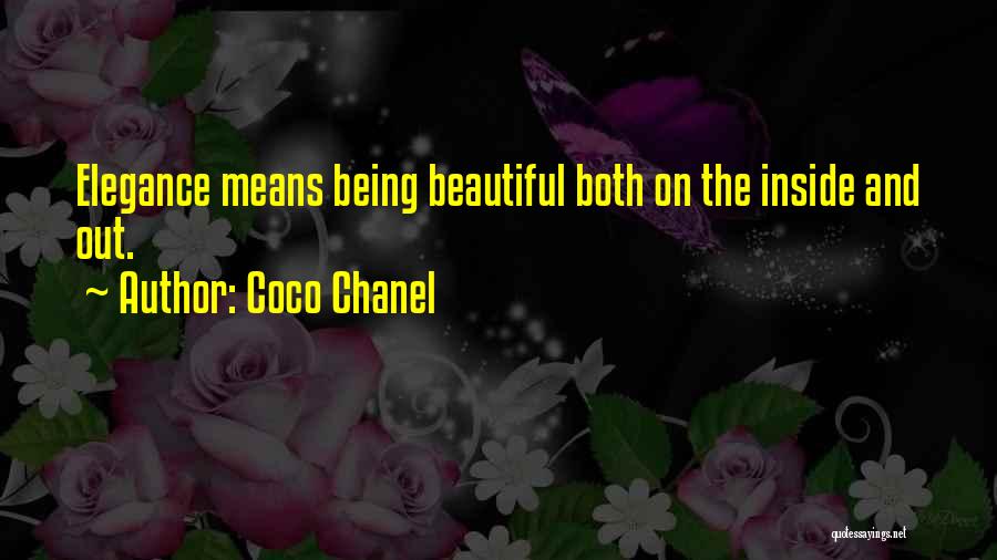 Being Beautiful Inside Quotes By Coco Chanel