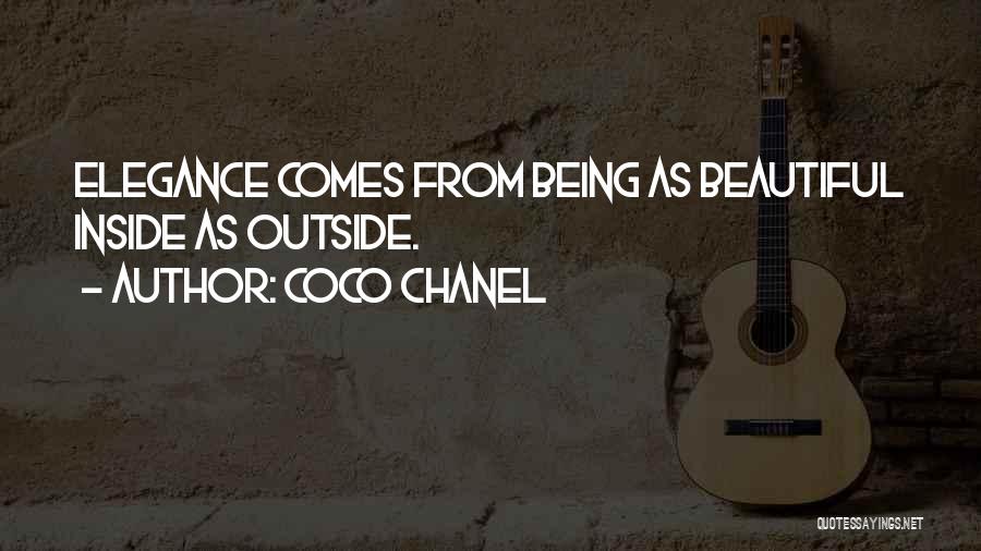 Being Beautiful On The Inside Quotes By Coco Chanel