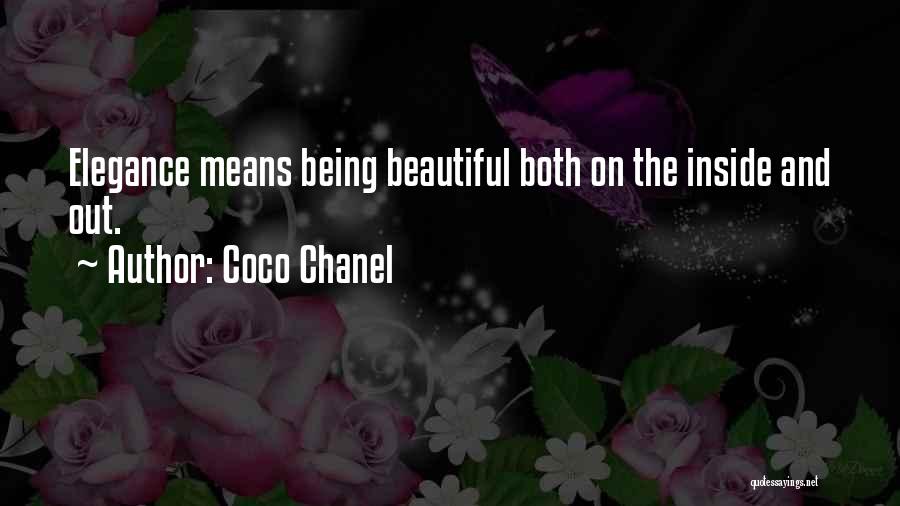 Being Beautiful On The Inside Quotes By Coco Chanel