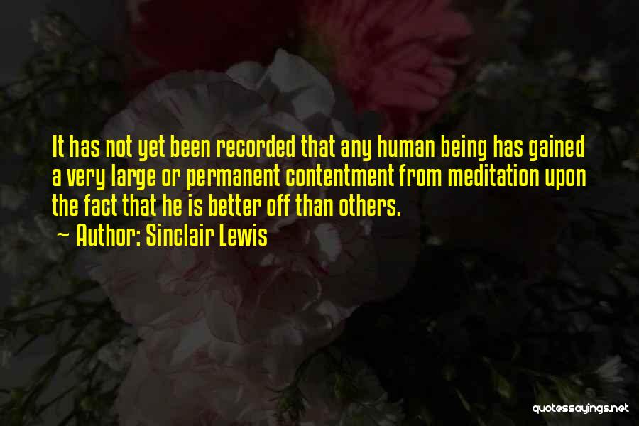 Being Better Than Others Quotes By Sinclair Lewis