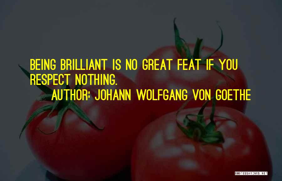 Being Brilliant Quotes By Johann Wolfgang Von Goethe