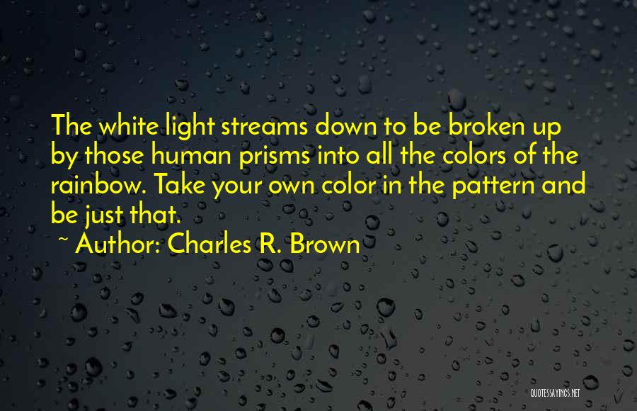 Being Broken By Someone Quotes By Charles R. Brown