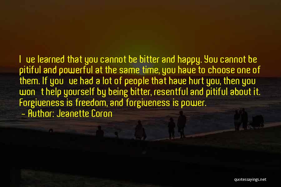 Being By Yourself And Happy Quotes By Jeanette Coron