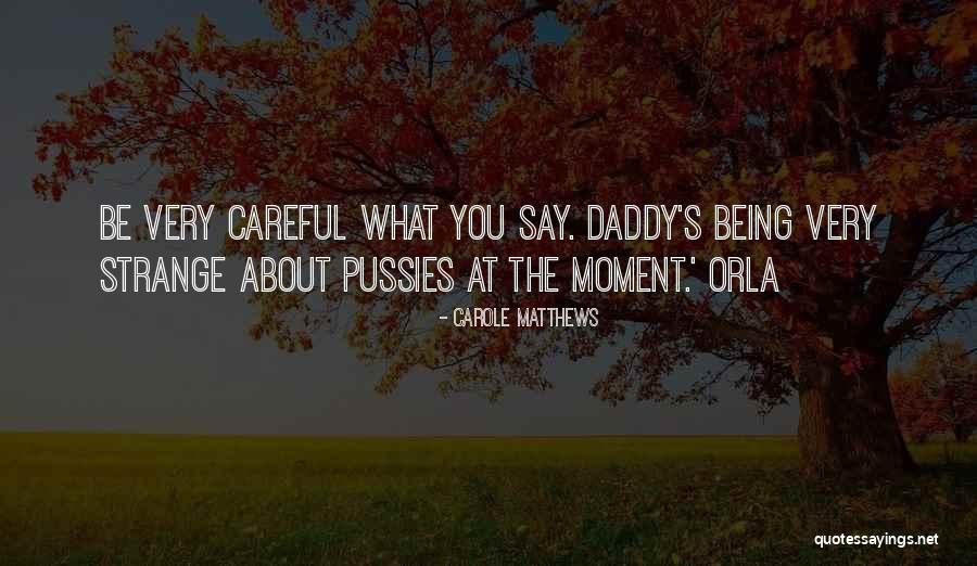 Being Careful What You Say Quotes By Carole Matthews Being Careful What You Say Quotes By Carole Matthews