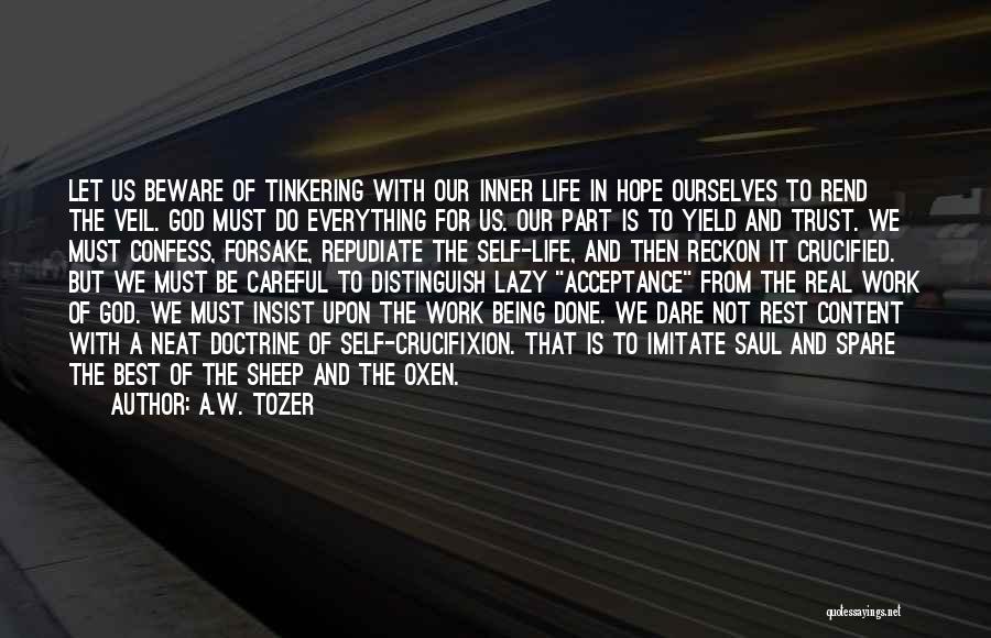 Being Careful Who You Trust Quotes By A.W. Tozer