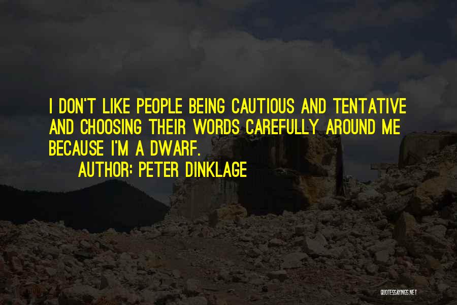 Being Cautious Quotes By Peter Dinklage