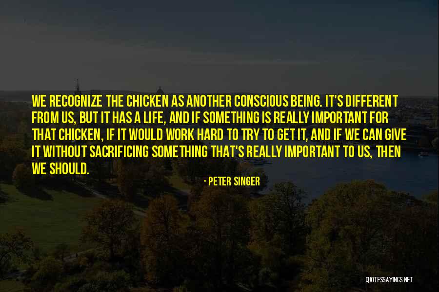 Being Chicken Quotes By Peter Singer