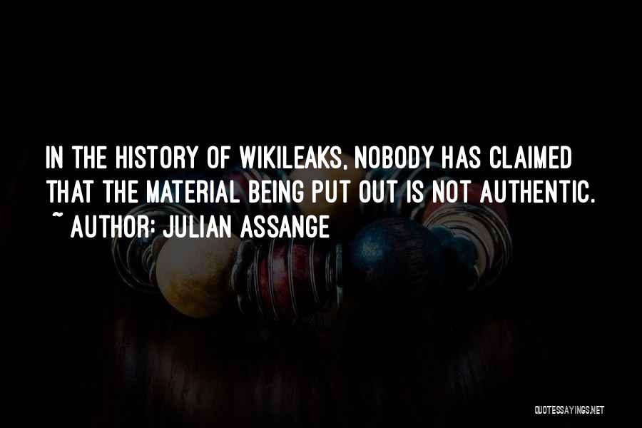 Being Claimed Quotes By Julian Assange