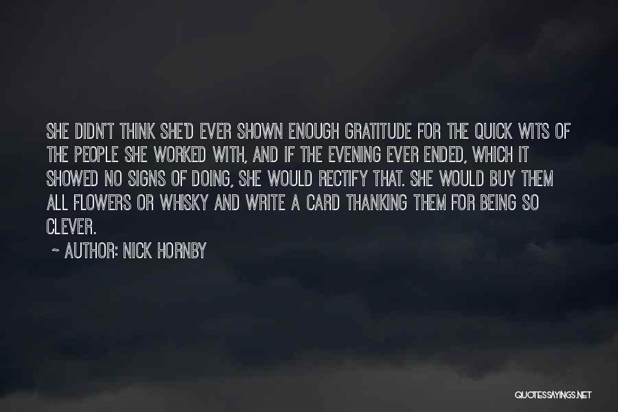 Being Clever Quotes By Nick Hornby