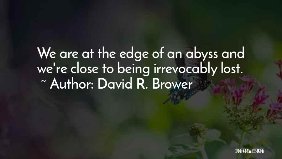 Being Close To The Edge Quotes By David R. Brower