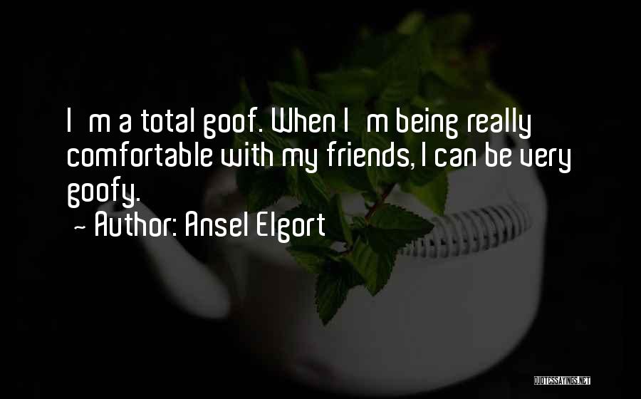 Being Comfortable With Friends Quotes By Ansel Elgort