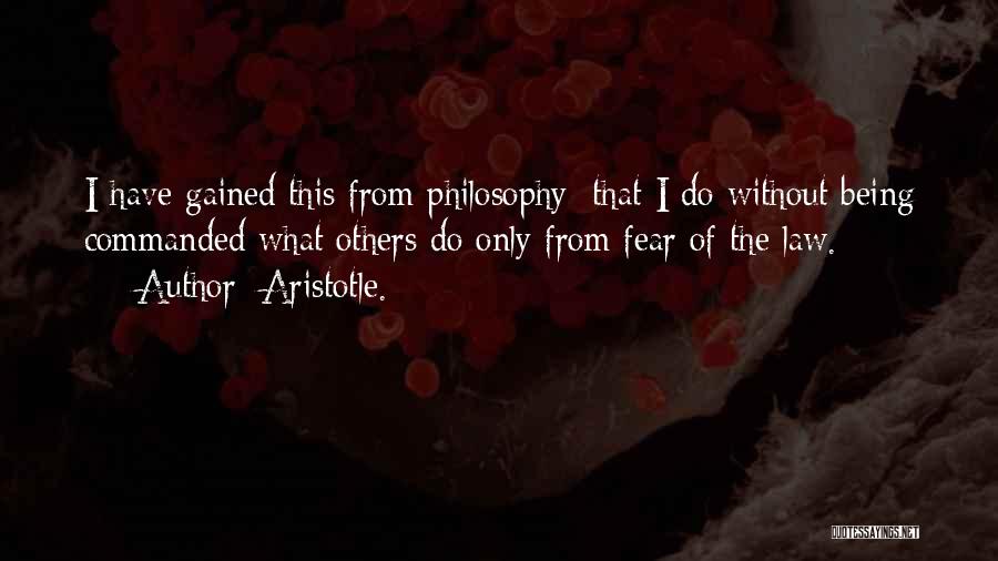 Being Commanded Quotes By Aristotle.