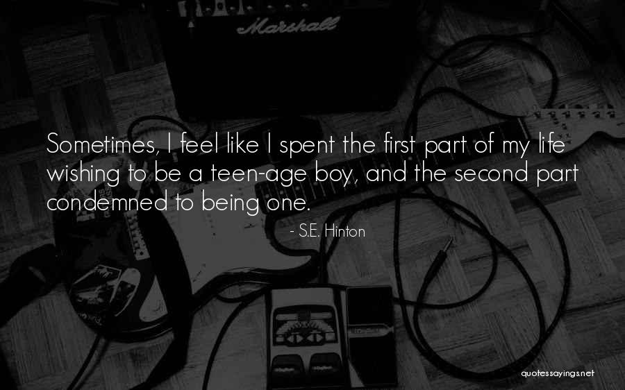 Being Condemned Quotes By S.E. Hinton Being Condemned Quotes By S.E. Hinton