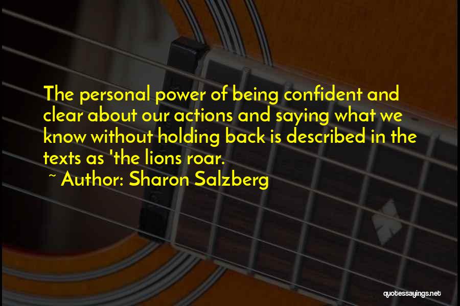Being Confident About Yourself Quotes By Sharon Salzberg
