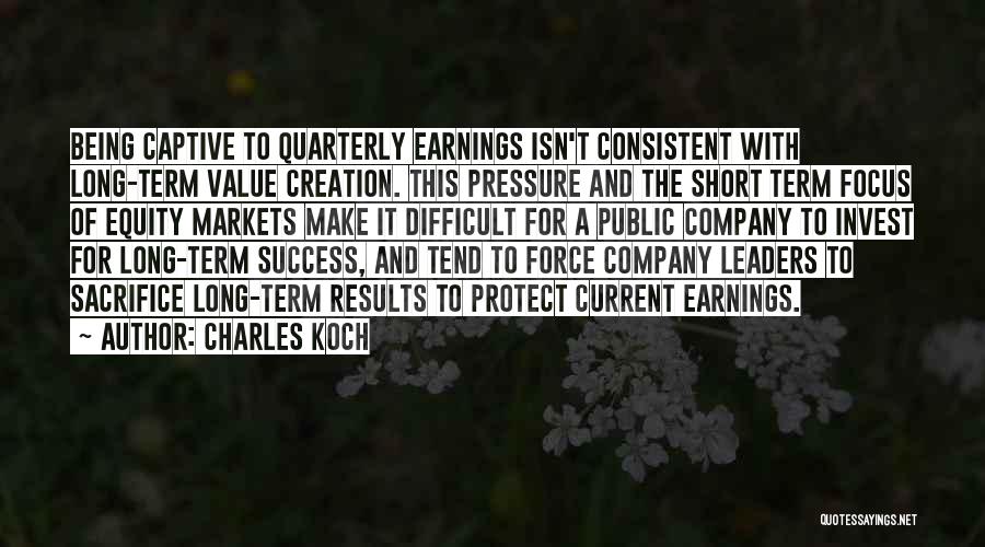 Being Consistent Quotes By Charles Koch
