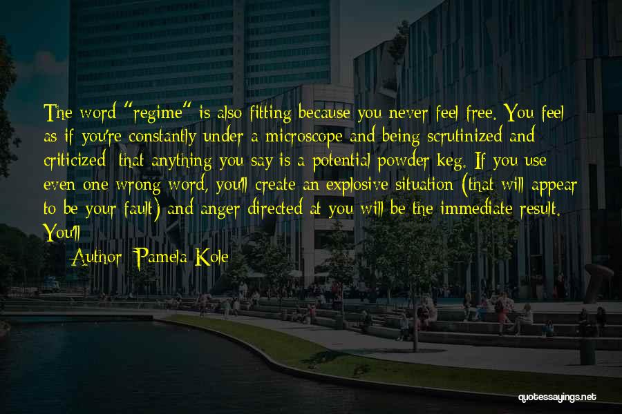 Being Constantly Criticized Quotes By Pamela Kole