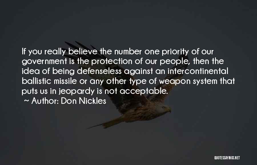 Being Defenseless Quotes By Don Nickles