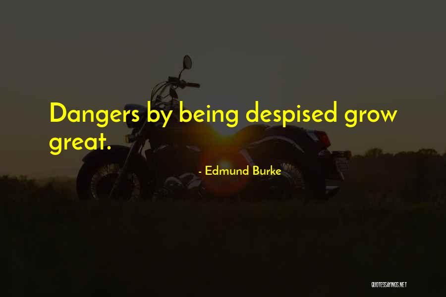 Being Despised Quotes By Edmund Burke Being Despised Quotes By Edmund Burke