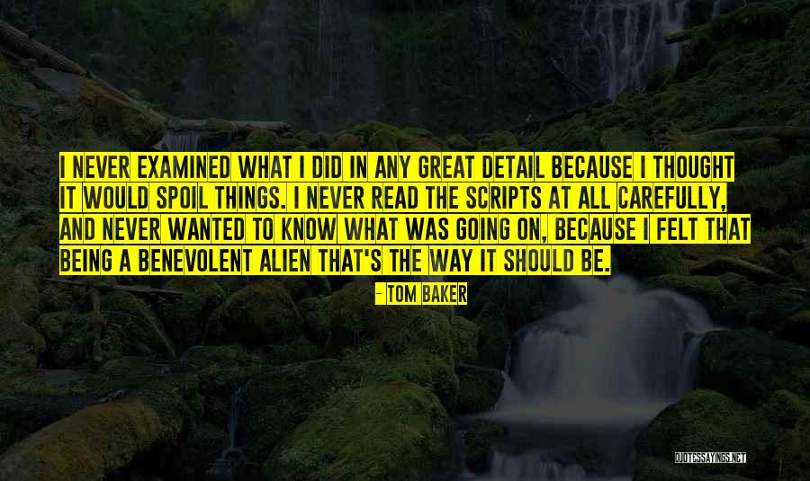 Being Detail Quotes By Tom Baker Being Detail Quotes By Tom Baker
