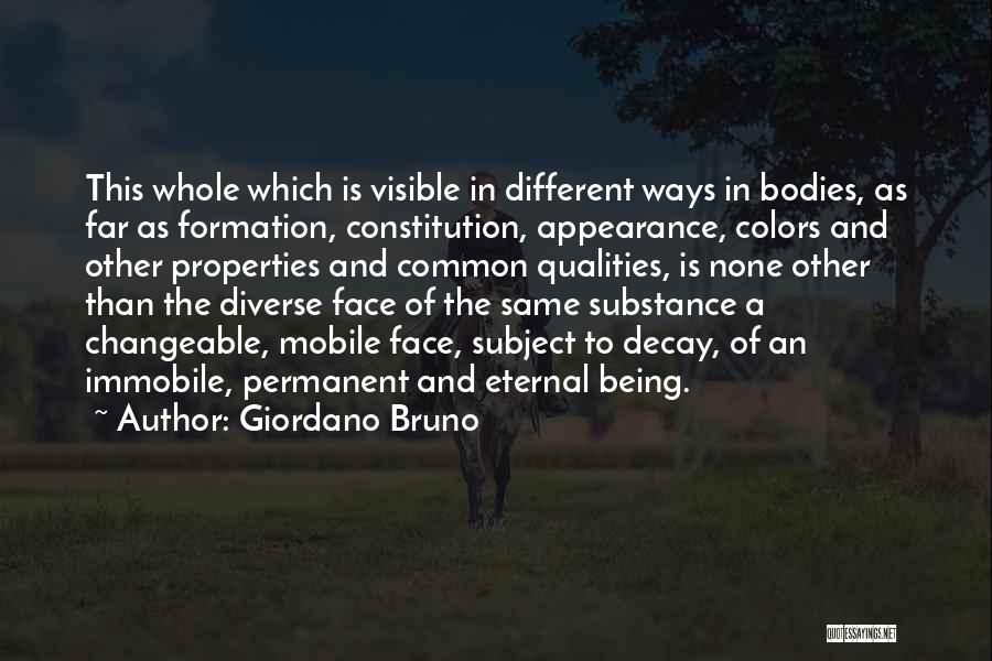 Being Different And The Same Quotes By Giordano Bruno