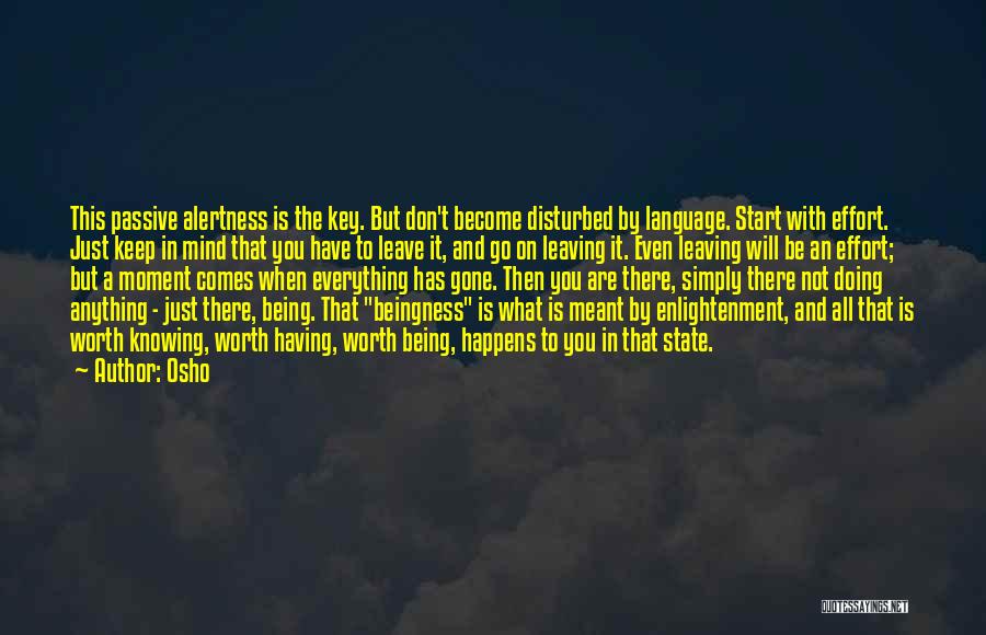 Being Disturbed Quotes By Osho