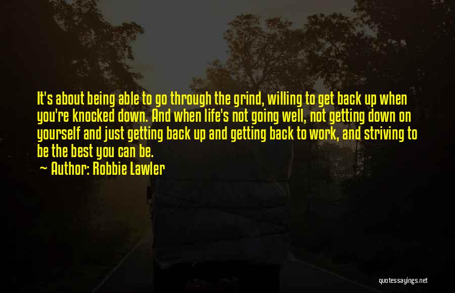 Being Down And Getting Back Up Quotes By Robbie Lawler