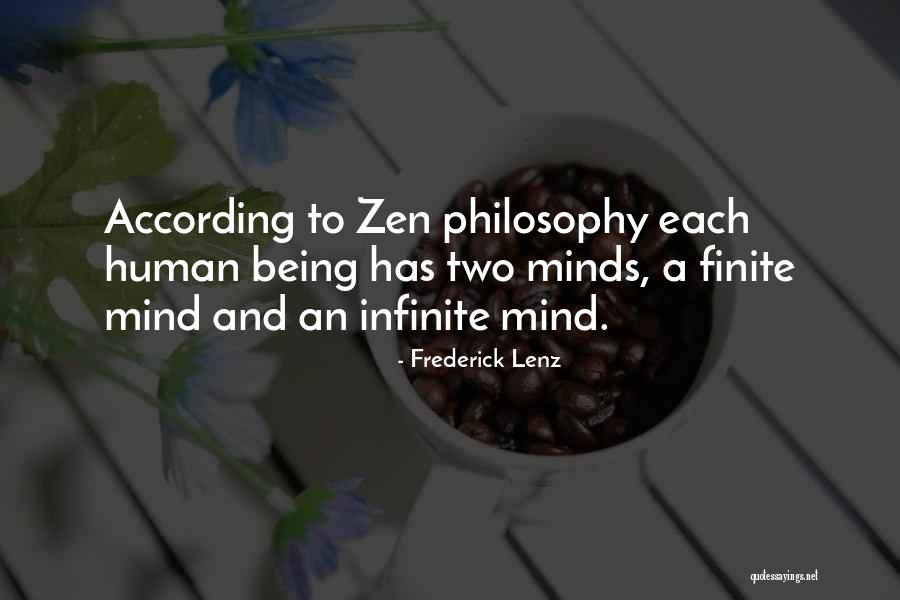 Being Finite Quotes By Frederick Lenz